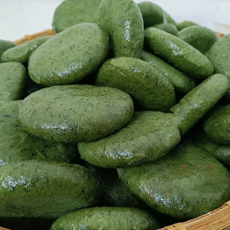 虎钢馋夹心带馅贵州艾草蒿草纯糯米手工糍粑艾叶粑粑年糕湖南特产小吃
