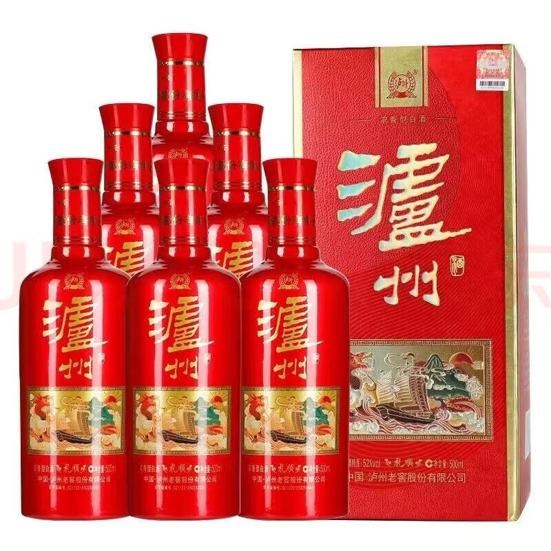 泸州泸州老窖股份 浓香型白酒 纯粮食白酒 泸州老窖红瓷头曲 52度
