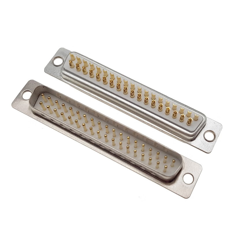 rs232/485插头焊线镀金母头db9焊接头rs232插头2排九孔 焊接-db37 公