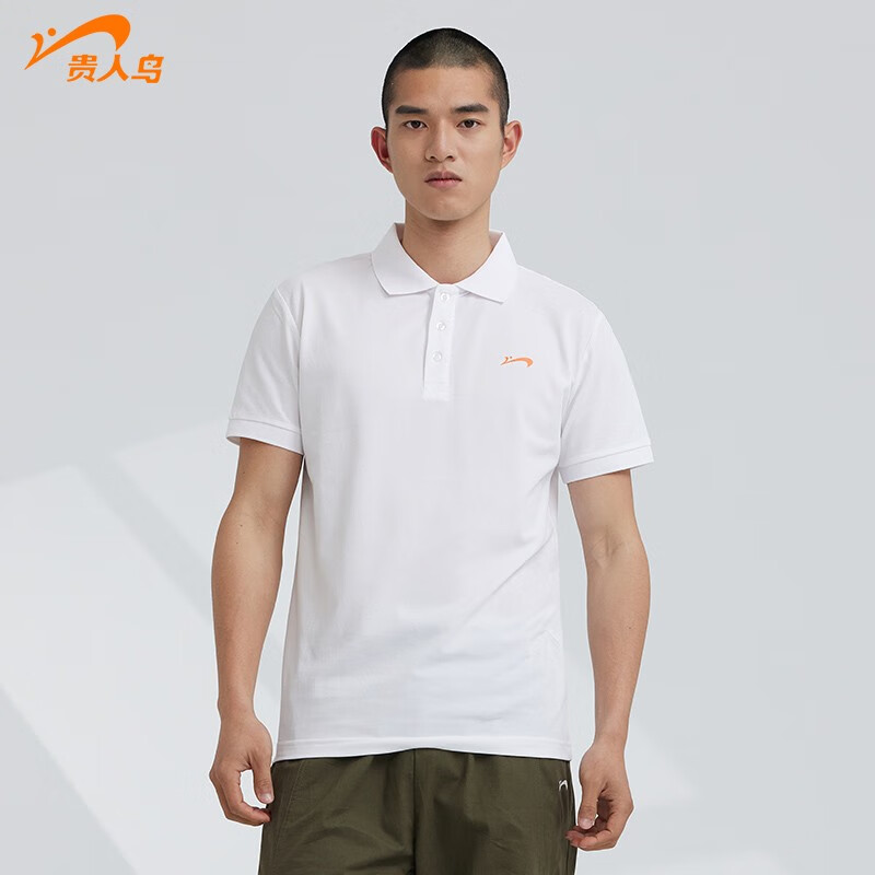 贵人鸟polo衫男短袖保罗衫棉制男士2023新款百搭透气半袖跑步运动上衣