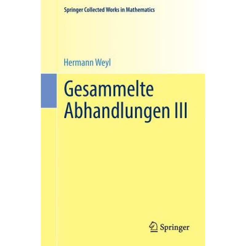 预订 Gesammelte Abhandlungen III