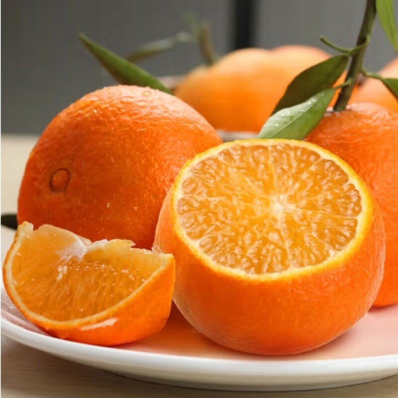 SHINE GRACE爱媛38号果冻橙四川橙子整箱应季水果新鲜橘子礼盒优质彩箱泡沫托 三通一达 净重8斤【单果75mm+】——推荐