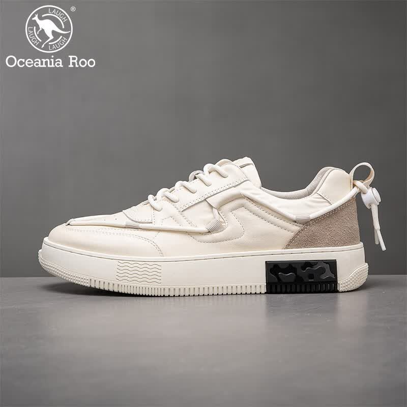 大洋洲袋鼠(oceania roo)oceania roo大洋洲袋鼠板鞋低帮鞋子男 白色