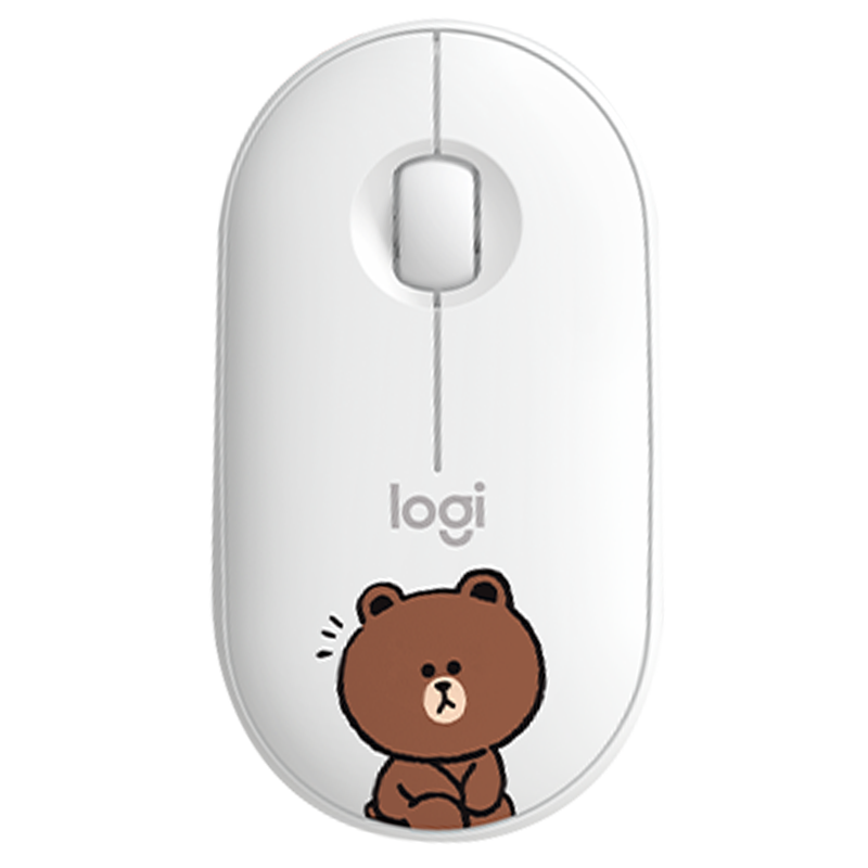 罗技（Logitech）Pebble无线蓝牙鼠标 LINE FRIENDS系列-布朗熊