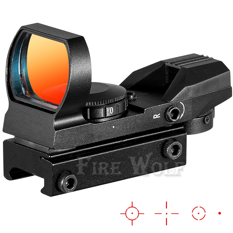 wolf吃鸡四变点全息瞄反射全息镜无倍数四种样式变点红绿光学瞄准器