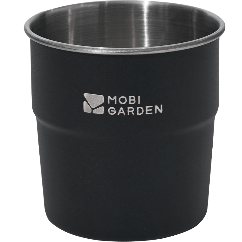 牧高笛（MOBIGARDEN） 水杯 户外露营围炉煮茶不锈钢杯子便携咖啡杯水杯 曜石黑