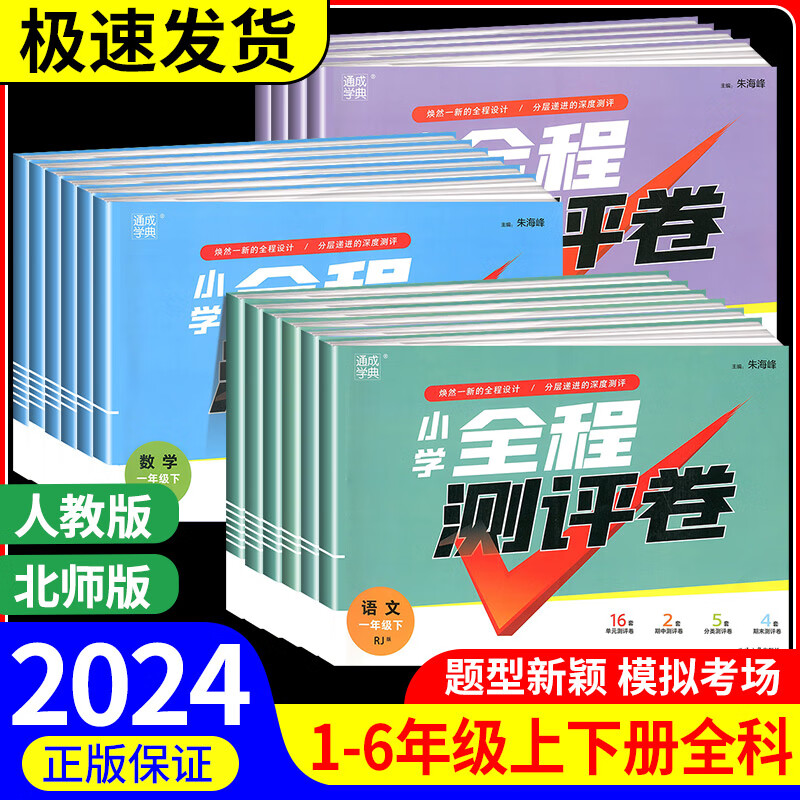 2024春 通城学典小学全程测评卷一二三四五六年级下册语文数学英语