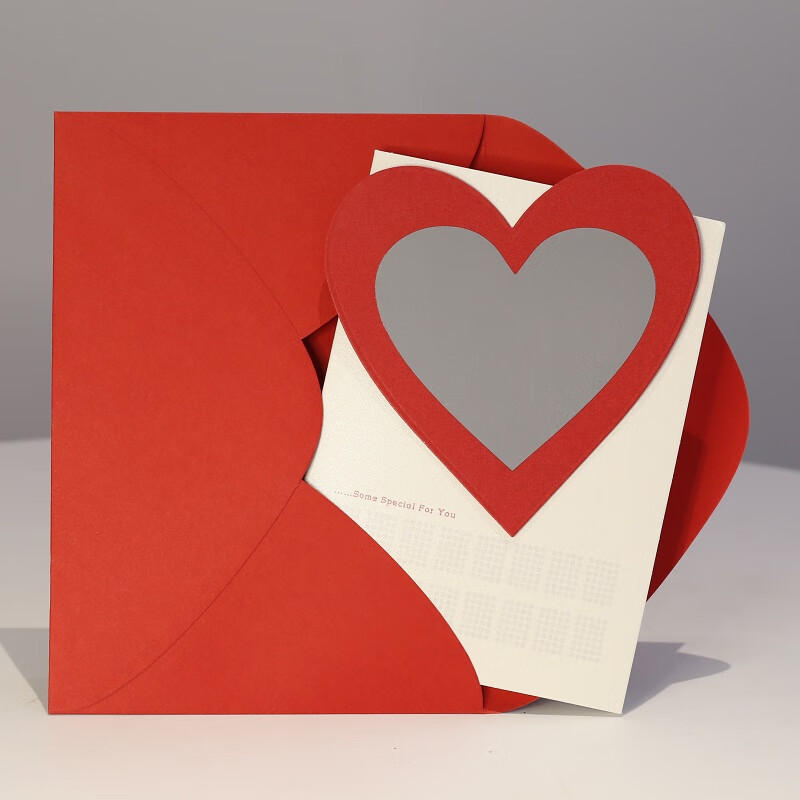 艾晴手贺填字爱心贺卡小众创意七夕情人节礼物新年手写送男女朋友生日