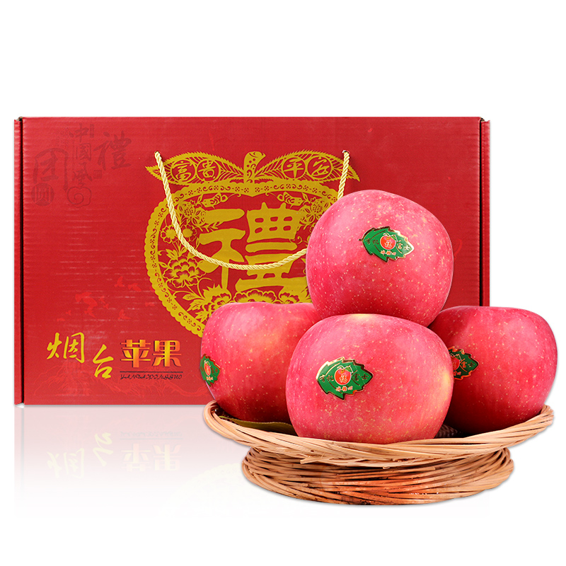 恒泰 山东烟台红富士苹果红富士礼盒 90-95mm9斤左右12粒
