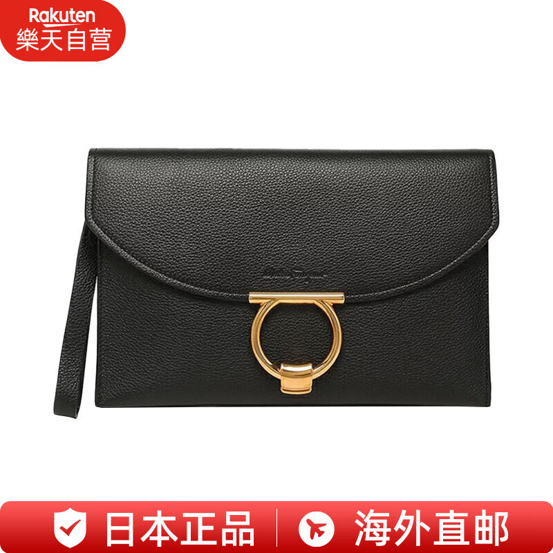 菲拉格慕ferragamogancino系列女士手包黑色斜纹21h770 0720475 手拿