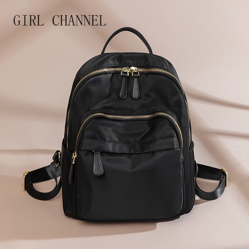 女人频道(girl channel)轻便大容量高档女士背包女新款韩版潮流时尚