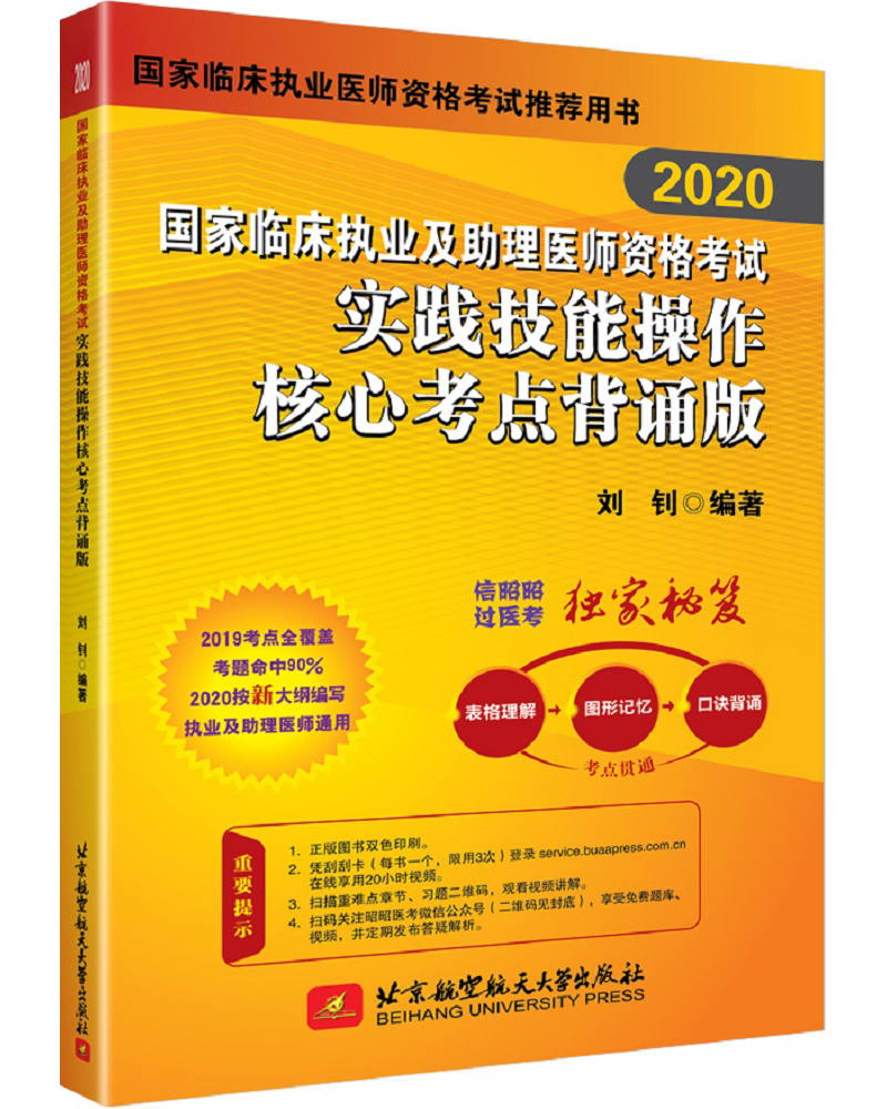 2020执业医师考试 国家临床执业及助理医师资格考试实践技能操作核心考点背诵版