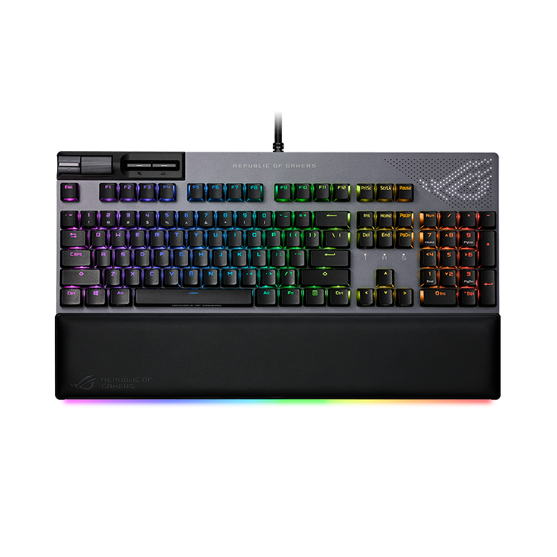 ROG 玩家国度 耀光2 幻 104键 有线机械键盘 黑色 NX摩卡棕轴 RGB