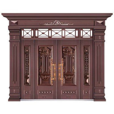 德骊嘉锌合金防盗门别墅大门农村双开门家用入户门乡村豪华四开门仿