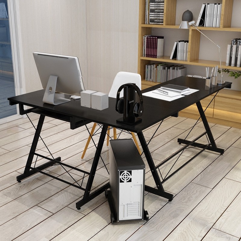 蔓斯菲尔（MSFE） 电脑桌家用台式办公桌现代简约书桌双人桌子 转角桌黑柳木桌子