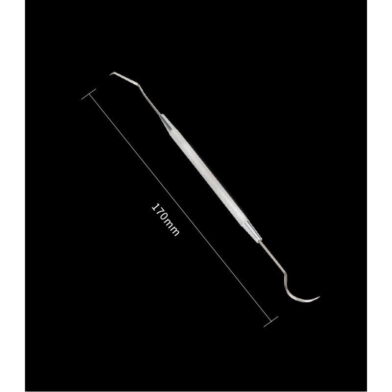 牙科口腔牙探针家用清洁牙齿工具剔牙钩针双头牙签清理牙缝塞牙针 针