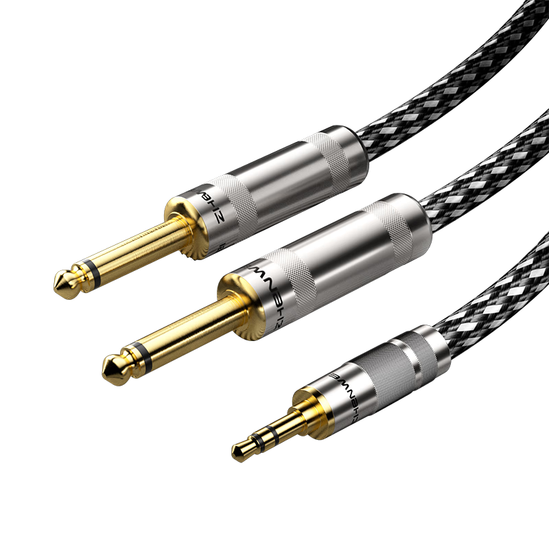 ������ZHENWEI��3.5mmת˫6.5mm��Ƶ�� 6.35���оһ�ֶ�ת���� �ֻ����Ե���̨������������ 15��