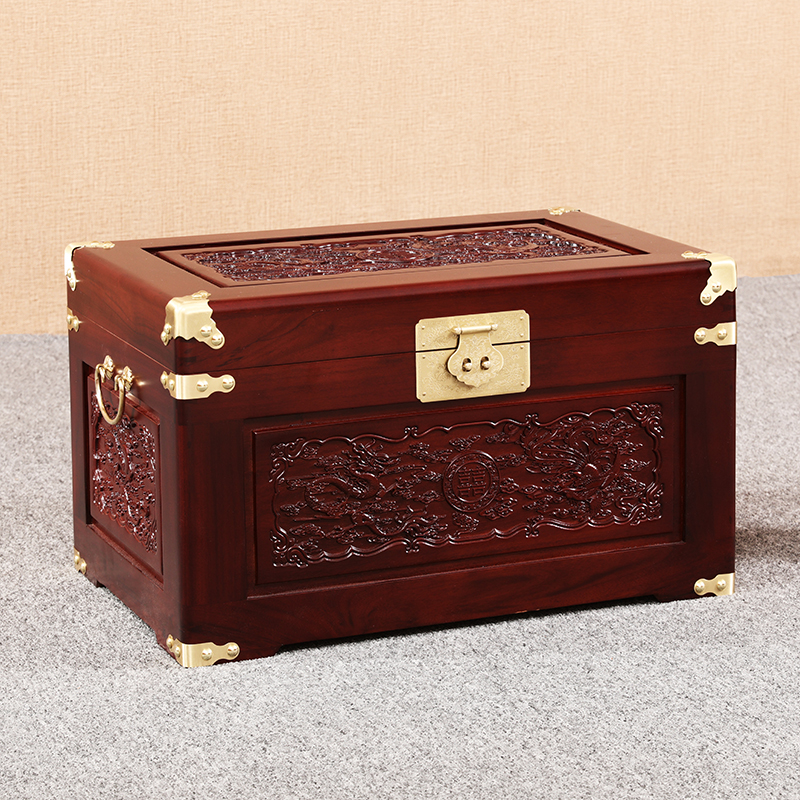 至尚自然樟木箱香樟木箱全樟木实木箱子龙凤呈祥樟木收藏箱婚嫁箱防虫