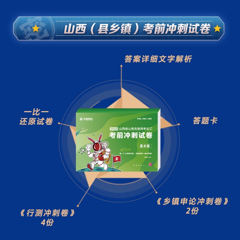 山西省考冲刺卷】华图2022山西公务员考试申论行测真题试卷冲刺密押试卷公安类山西乡镇申论公务员考试 【无批改】考试冲刺卷（县乡级）