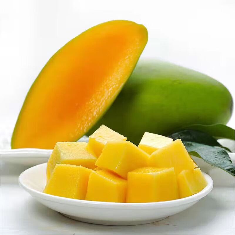 寄春(jichun)新鲜大青芒 芒果 新鲜送礼水果斤当季整箱青皮金煌 精品3