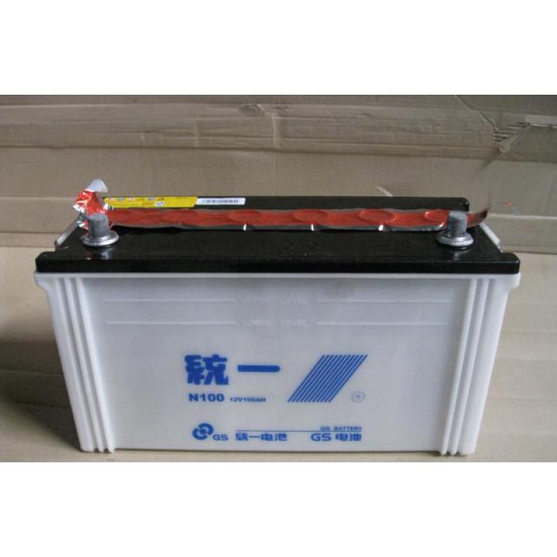 gs统一蓄电池n100电瓶12v100ah解放货车发电机组加液加水电甁