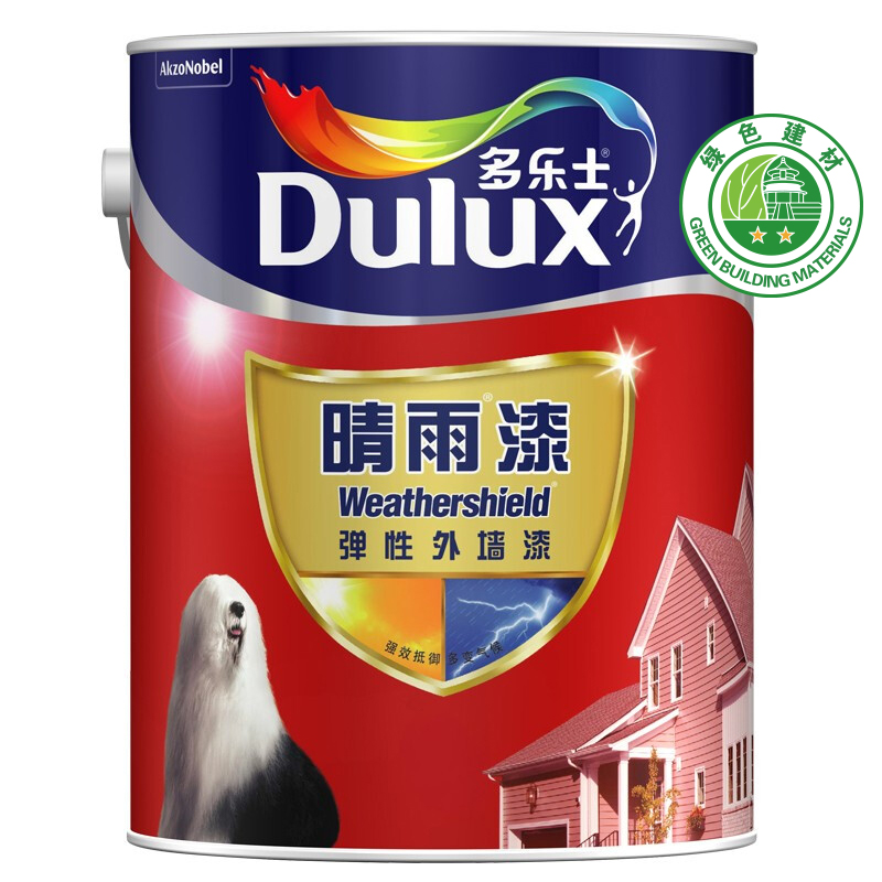 多乐士（Dulux）弹性晴雨漆外墙漆乳胶漆外墙油漆涂料外墙面漆墙漆A605 5L