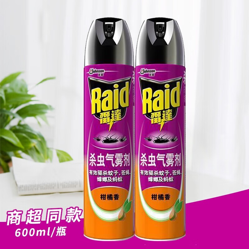雷达(raid) 杀虫剂喷雾柑橘香型 杀蟑喷雾 杀虫气雾剂 杀蟑螂药灭蟑螂