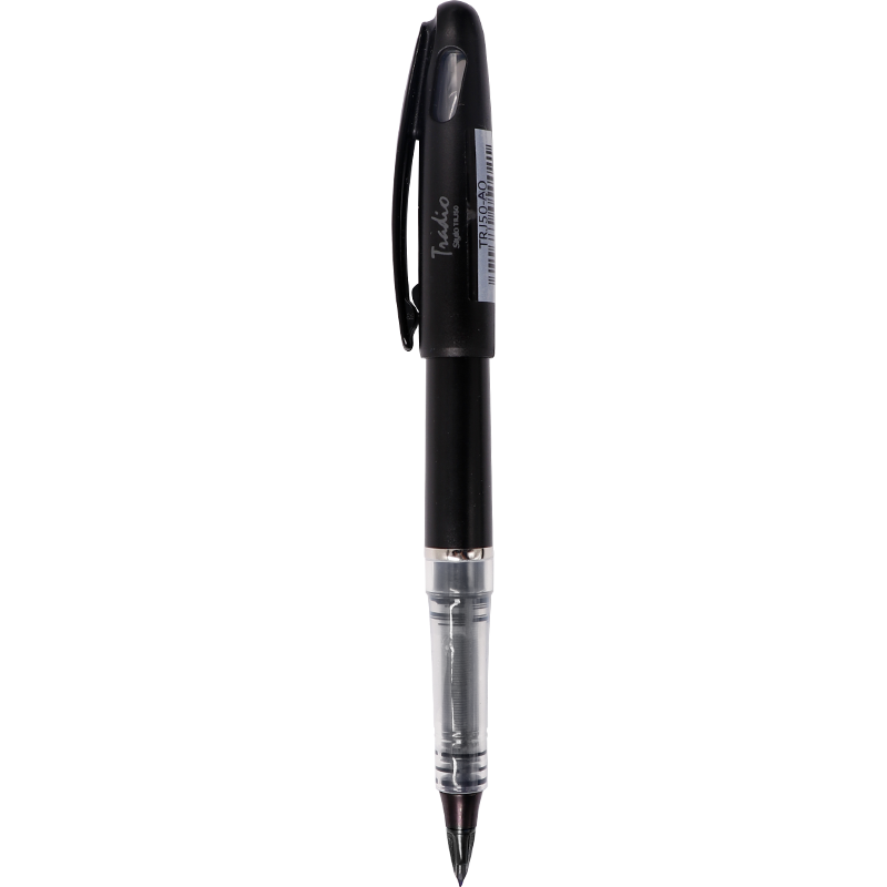 派通（Pentel）TRJ50大班黑色签字笔高颜值0.7-2.0mm 商务直液式手绘漫画笔草图勾线笔 黑色单支装