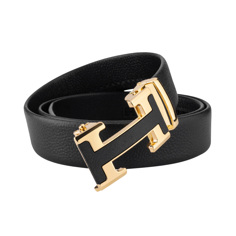 POACY真皮皮带男 头层牛皮男士腰带商务时尚潮H情人节裤带男款送人礼盒 PY24金色磨砂扣头层牛皮带身 110cm 【裤码33以内】 POACY真皮皮带男 头层牛皮男士腰带商务时尚潮H情人节裤带男款送人礼盒 PY24金色磨砂扣头层牛皮带身 110cm 【裤码33以内】