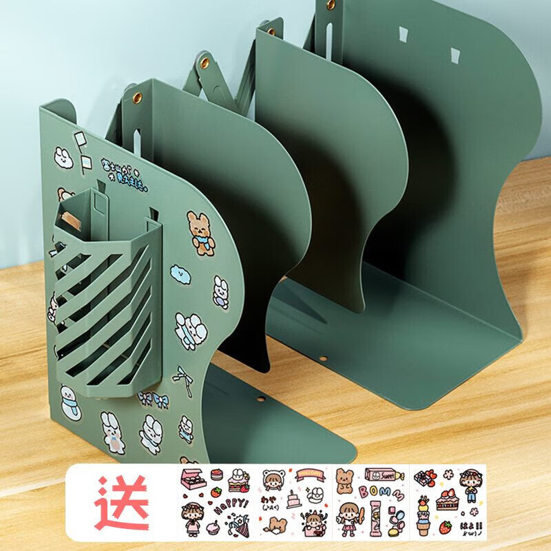 阡囤 创意ins风书立架伸缩书本收纳架桌面课桌可伸缩书挡挡板书立分隔