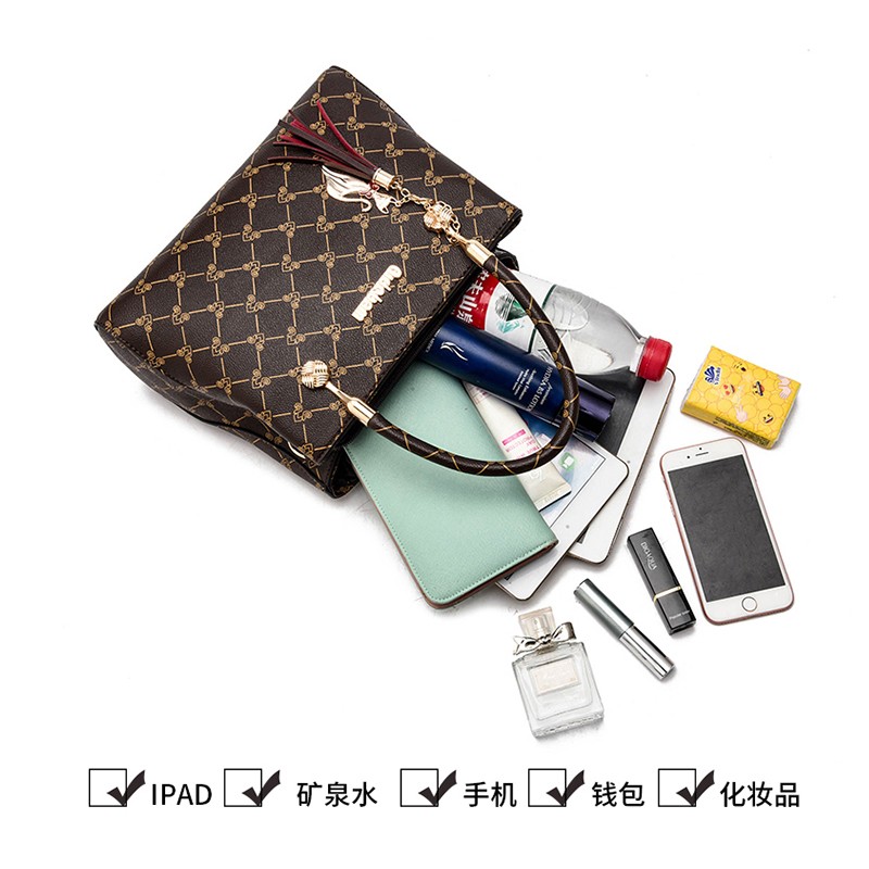 游子吟三八妇女节礼物送妈妈包包中年女包包新款2026百搭款手提包包 咖啡色-礼盒包装拍这个