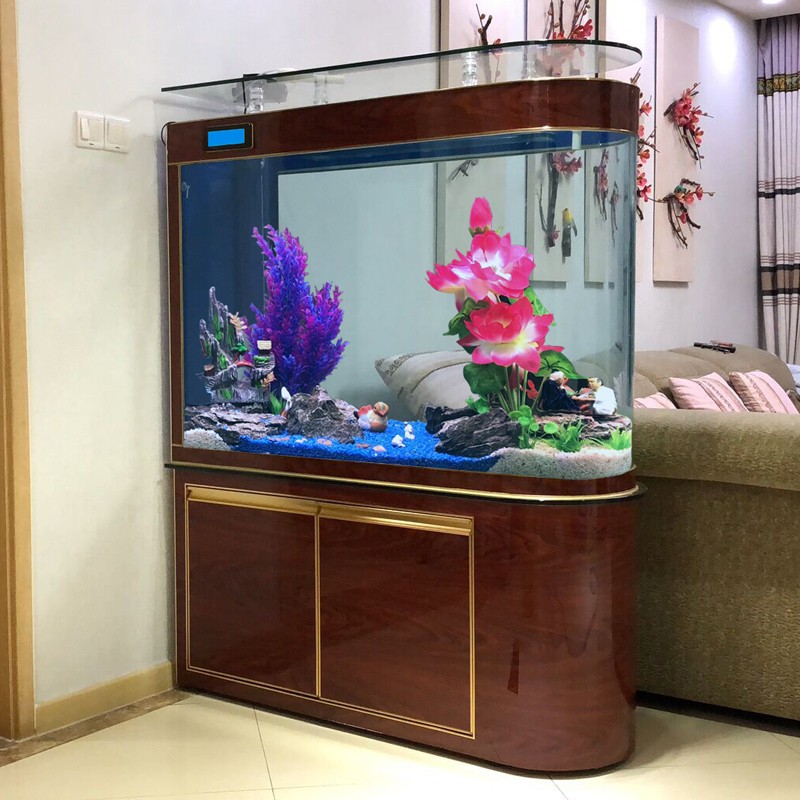 免换水金鱼缸下过滤 侧部过滤(拍下备注颜色) 100x40x158 显示器 开门