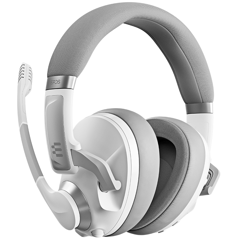 音珀EPOS H3PRO Hybrid 蓝牙无线耳机头戴式 三模电竞游戏耳机 2.4G低延迟 ANC降噪 7.1音效 寒月白