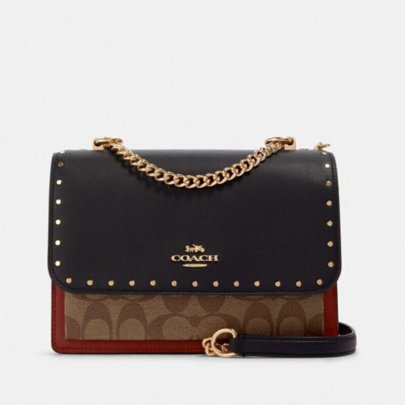 coach蔻驰女包小号斜挎包链条包【美国直采,官方查验】 90400ime7v