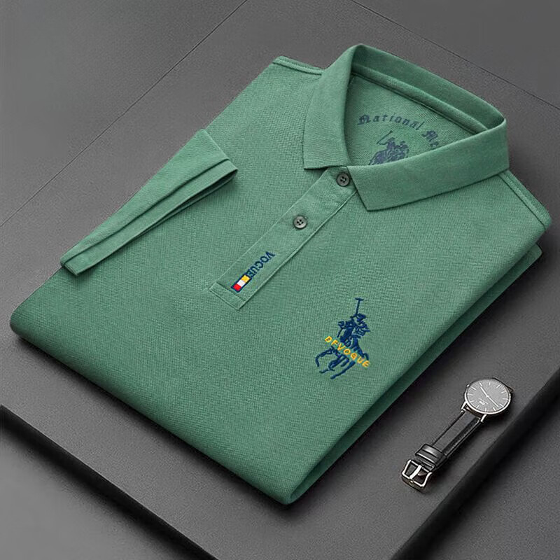 狮奥利兴paulo pedro短袖保罗夏季男士t恤翻领刺绣宽松休闲polo衫中青