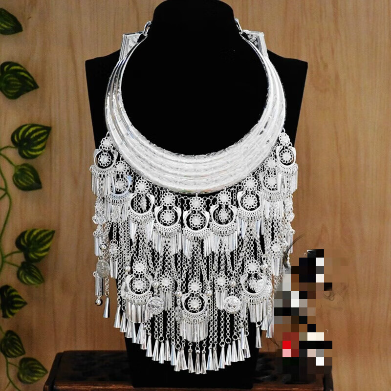 托托贴贴 苗族银饰 新款苗族项链银饰品复古民族风sn9255 图片款