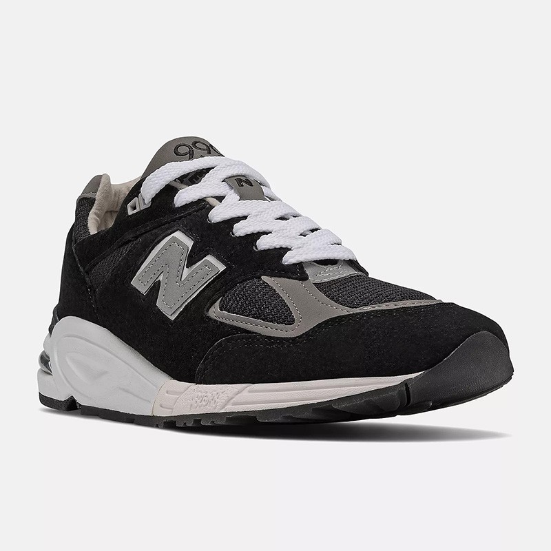 new balance 新百伦 990v2系列 美产慢跑鞋 缓震透气男士跑步鞋 黑色