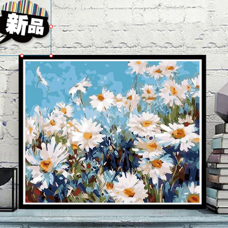 定制diy数字油画客厅风景花卉动漫人物手绘定制大幅填色装饰画 千