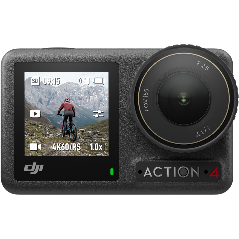 大疆 DJI 运动相机Osmo Action4/3 摩托车骑行滑雪防抖手持vlog数码相机 Action4 标准版 标准配件