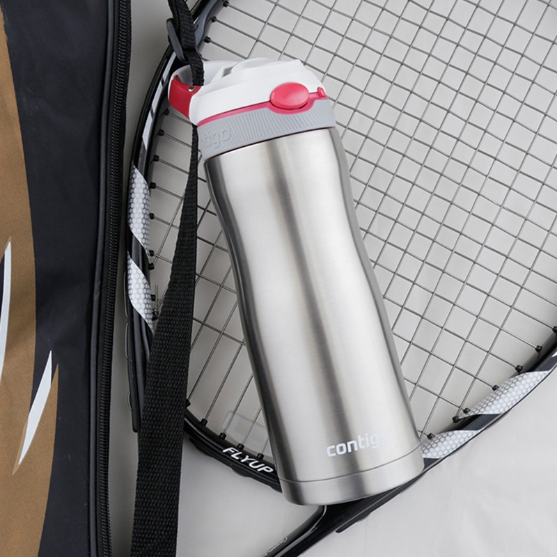contigo康迪克不锈钢锁扣保温杯带吸管防漏随手杯冬季学生成人水杯