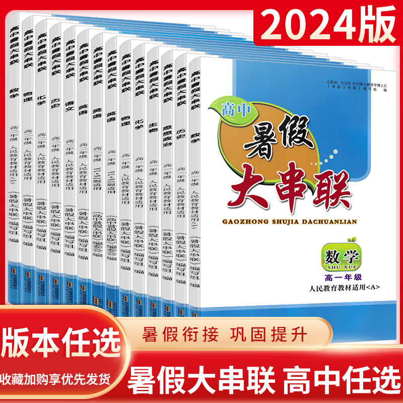 2024版 暑假大串联高一高二年级语文数学英语物理化学生物思想政治历史地理人教北师译林版 高中升学复习资料暑期作业预习衔接教材 化学人教版 高中二年级