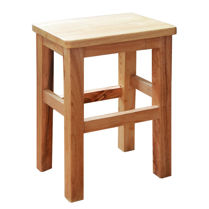 禧厢苑实木方凳家用板凳加厚学生四方凳饭桌橡木高脚饭店方凳子 45cm