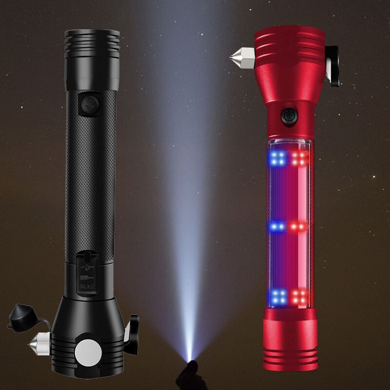 百年巨馬汽車安全錘 破窗器車載車用多功能鎢鋼錘逃生救生錘碎玻璃滅火器 黑色款 套餐七