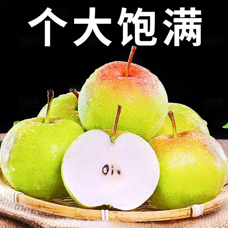 宋玉今苹果梨冻梨当季水果礼盒大果皮薄多汁延边龙井特产水果梨现摘现发 苹果梨大果12果8斤左右*1盒