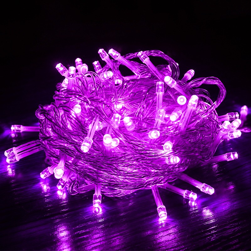 满天星户外防水工程亮化婚庆圣诞节日霓虹装饰彩灯灯带 紫色灯串(插电