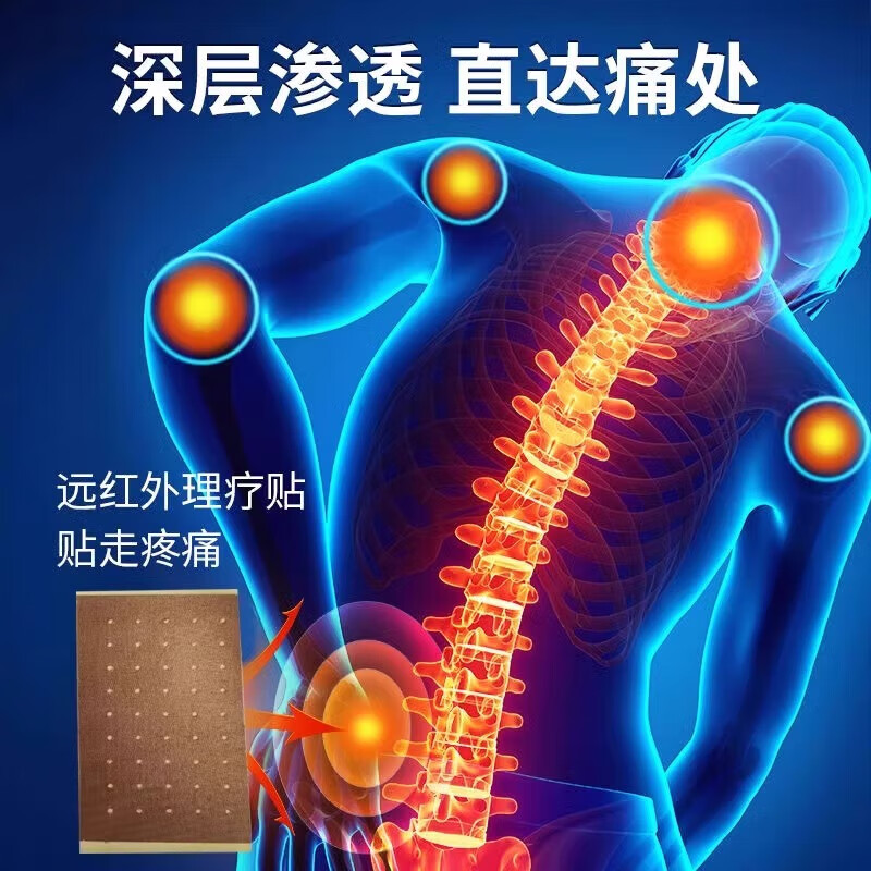 肖氏 化唐远红外骨痛贴腰椎间盘突出膏药活血止痛扭伤腰肌劳损 2盒装【肖氏骨痛型】到手12贴