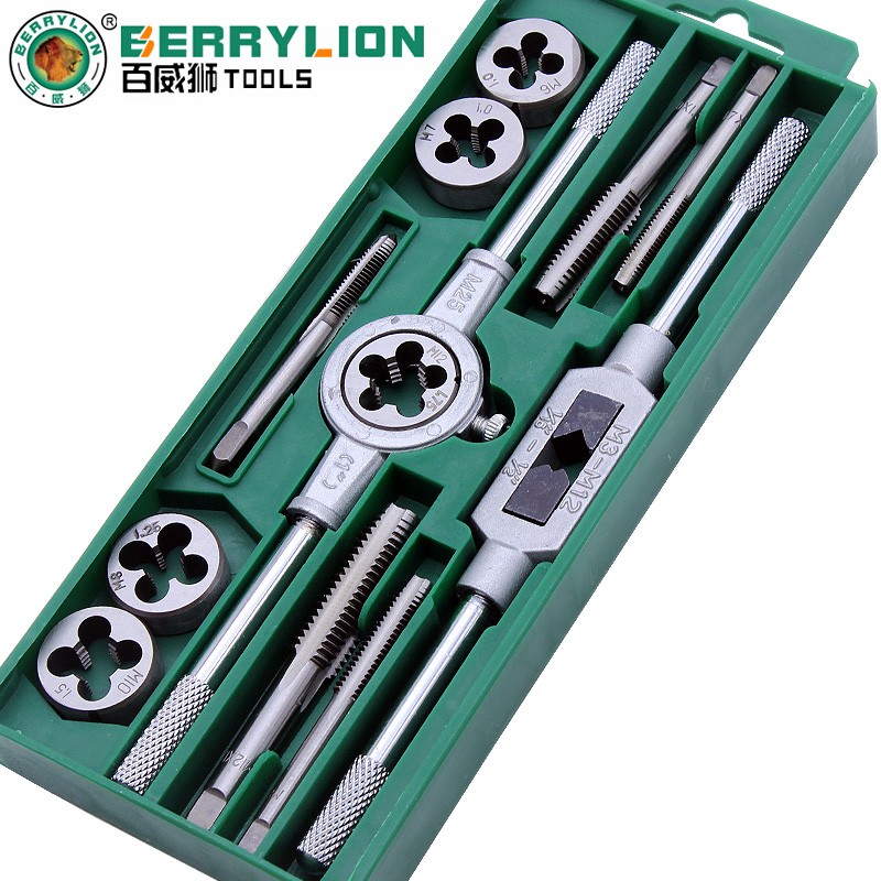套装丝锥丝攻扳手取丝器板牙套丝钻头攻丝套装开丝器攻牙绞手工具组套