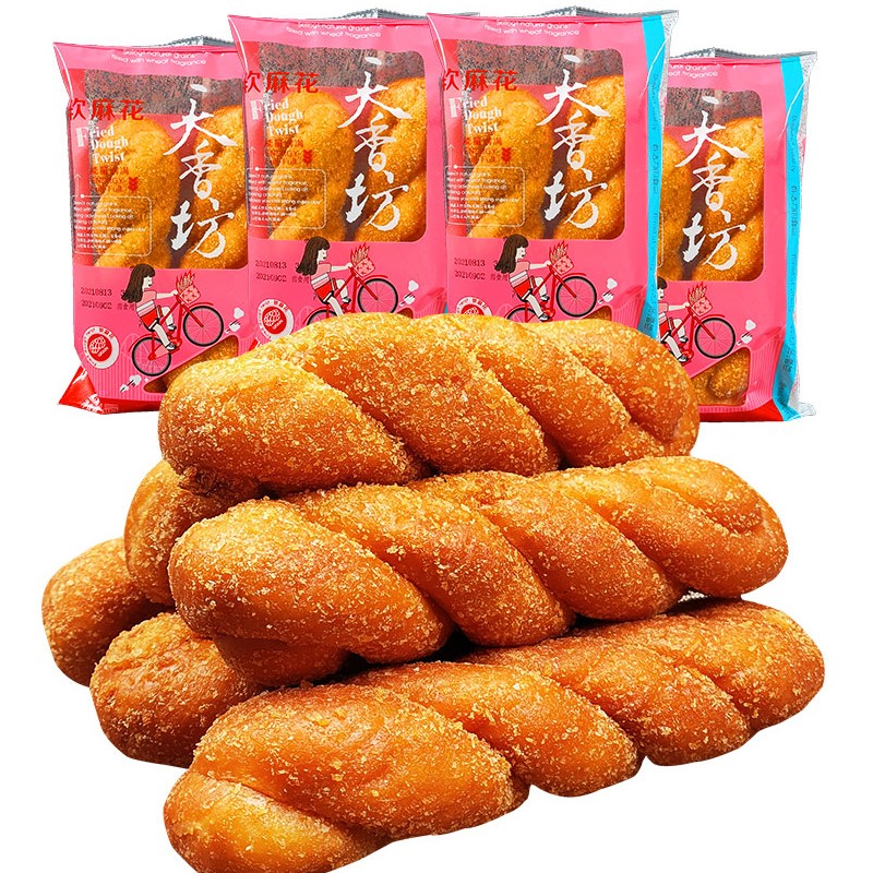 天香坊爆浆麻花 办公室休闲零食早餐食品多种口味麻花 酸奶味 200g 1