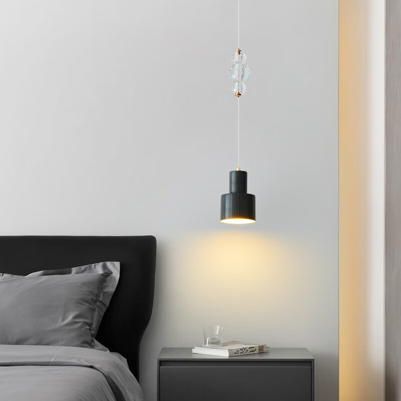 欧普灯卧室床头吊灯现代简约创意个性艺术长线网红吊线灯高级主卧小