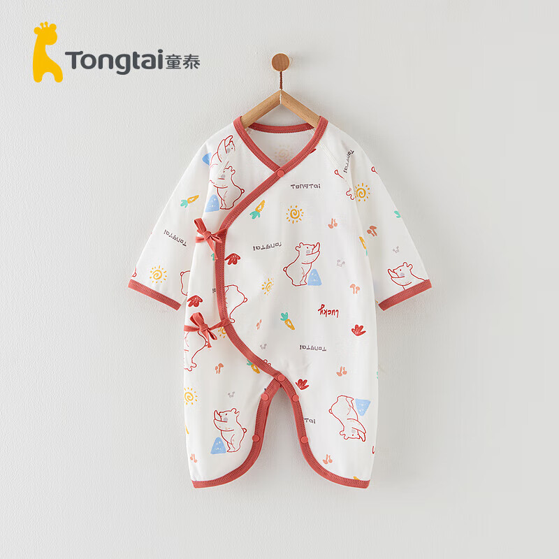 童泰婴儿连体四季0-6月衣服新生儿蝴蝶哈衣TS33J608-DS 红色 52cm 属于什么档次？